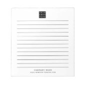 カスタムロゴ会社名ブラックライン ノートパッド (正面)