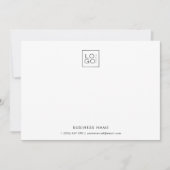 カスタムロゴ会社名写真ミニマリスト ノートカード (正面)