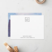 カスタムロゴ会社名写真ミニマリスト ノートカード (正面/裏面インサイチュ)