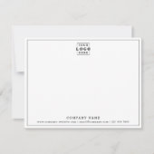 カスタムロゴ会社名連絡写真 ノートカード (正面)