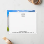 カスタムロゴ会社名連絡写真 ノートカード (正面/裏面インサイチュ)