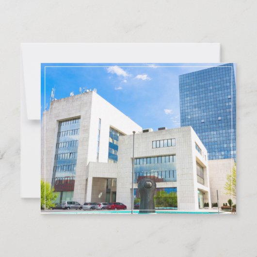 カスタムロゴ会社名連絡写真 ノートカード (裏面)