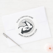 カスタムロゴ会社Webサイシンプルト ラウンドシール (封筒)