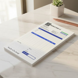 カスタムロゴ入りスモールビジネス請求書兼領収書パッド ポストイット