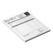 カスタムロゴ入りスモールビジネス請求書/売上領収書 ノートパッド (アングル)