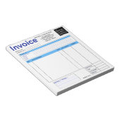 カスタムロゴ入りスモールビジネス請求書/売上領収書 B ノートパッド (アングル)