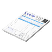 カスタムロゴ入りスモールビジネス請求書/売上領収書 B ノートパッド (回転)