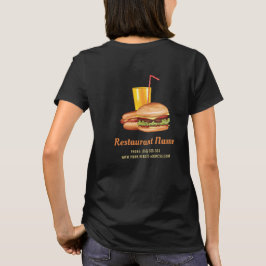 カスタムロゴ入りハンバーガーファストフードレストラン Tシャツ
