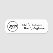 カスタムロゴ入り社員名札(低予算) 名札 (正面)
