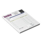 カスタムロゴ入り 小規模事業者向け 請求書/売上領収書 O ノートパッド (アングル)