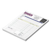 カスタムロゴ入り 小規模事業者向け 請求書/売上領収書 O ノートパッド (回転)
