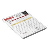 カスタムロゴ入り 小規模事業者向け 請求書/売上領収書 O ノートパッド (アングル)