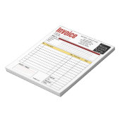 カスタムロゴ入り 小規模事業者向け 請求書/売上領収書 O ノートパッド (回転)