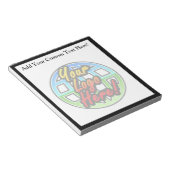 カスタムロゴ全色メモパーソナライズされた帳 ノートパッド (アングル)