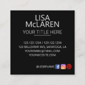 カスタムロゴ円ホワイトスクエア名刺 スクエア名刺 (裏面)