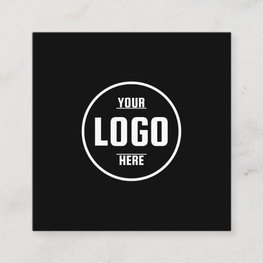 カスタムロゴ円ホワイトスクエア名刺 スクエア名刺 (正面)