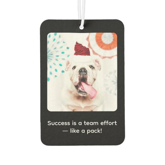 カスタムロゴ写真やる気を起こさせる景品 カーエアーフレッシュナー (裏面)