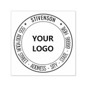 カスタムロゴ写真アドレス丸い自己スタンプ セルフインキングスタンプ (デザイン)