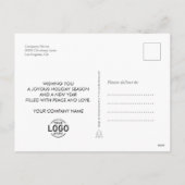 カスタムロゴ写真カミニマルレンダー2026 Business シーズンポストカード (裏面)