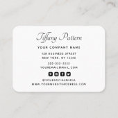 カスタムロゴ写真スクリプモダントのソーシャルメディアのアイコン 名刺 (裏面)