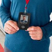 カスタムロゴ写真モダンシンプルミニマル黒 バッジ