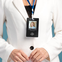 カスタムロゴ写真モダンシンプルミニマル黒 バッジ