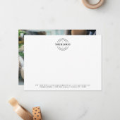 カスタムロゴ写真事業会社企業の ノートカード (正面/裏面インサイチュ)