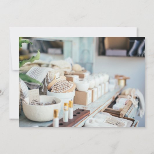 カスタムロゴ写真事業会社企業の ノートカード (裏面)