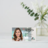 カスタムロゴ写真実在不動産代理不動産仲介業者 名刺 (スタンド正面)