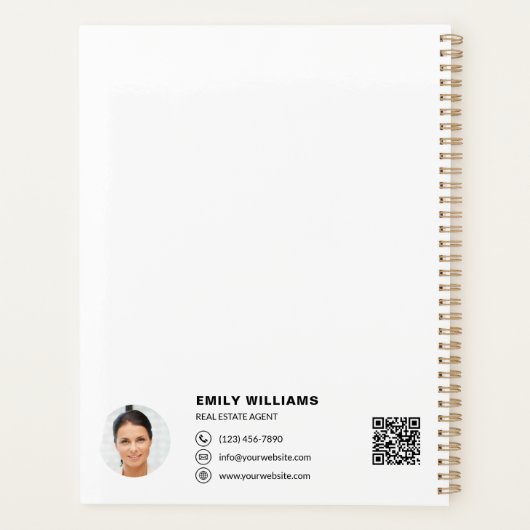 カスタムロゴ写真実在財営ブローカー プランナー手帳 (裏面)