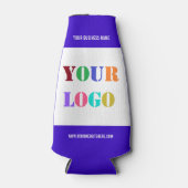 カスタムロゴ写真文字クールボトル – お使いの色 ボトルクーラー (正面)