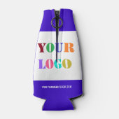 カスタムロゴ写真文字クールボトル – お使いの色 ボトルクーラー (裏面)