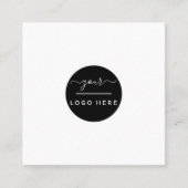 カスタムロゴ写真QRコードモダンソーシャルメディア スクエア名刺 (正面)