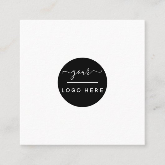 カスタムロゴ写真QRコードモダンソーシャルメディア スクエア名刺 (正面)