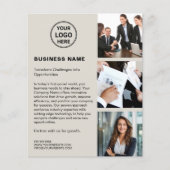 カスタムロゴ写真QRビジモダン企業のネス チラシ (正面)