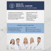 カスタムロゴ写真QRヘルスケアクリニック医師 チラシ (正面)