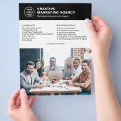 カスタムロゴ写真QRマーケティング事業 チラシ (手)