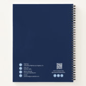 カスタムロゴ医療クリニック ヘルスケア ネイビーブルー ノートブック (裏面)