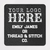 ➤カスタムロゴ及び文字ブラック布衣ラベル ラベル (デザイン2)