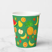 カスタムロゴ可愛い&カラフルフルーツブランド果汁 紙コップ (裏面)