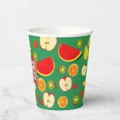 カスタムロゴ可愛い&カラフルフルーツブランド果汁 紙コップ (左)