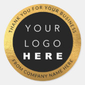 カスタムロゴ名くもの巣ゴールデンフォイルありがとう ラウンドシール (正面)