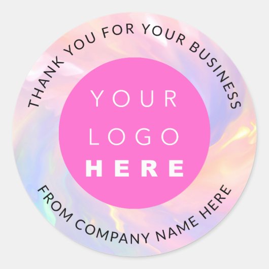 カスタムロゴ名くもの巣ホログラフIcピ感謝していクク ラウンドシール (正面)