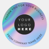 カスタムロゴ名くもの巣自筆型感謝していバラ ラウンドシール (正面)