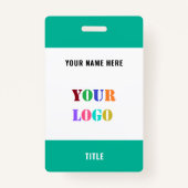 カスタムロゴ名のビジネスパーソナライズされたバッジ バッジ (正面)