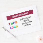 カスタムロゴ名の住所ラパーソナライズされたベル 長方形シール (封筒)