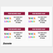 カスタムロゴ名の住所ラパーソナライズされたベル 長方形シール (シート)