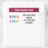 カスタムロゴ名の住所ラパーソナライズされたベル 長方形シール (バッグ)