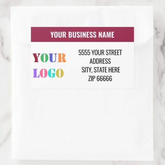 カスタムロゴ名の住所ラパーソナライズされたベル 長方形シール (バッグ)