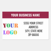 カスタムロゴ名の住所ラパーソナライズされたベル 長方形シール (正面)
